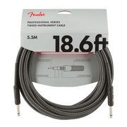 Fender 18.6 Feet Professional Series Tweed Instrument Cables 0990820068 - Gray Tweed