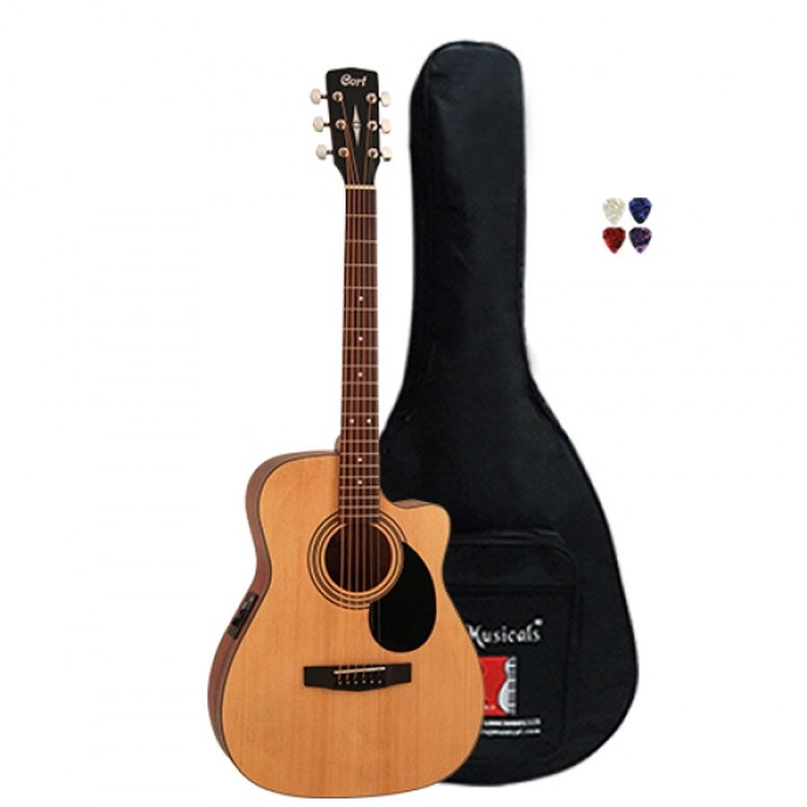 Cort AF515CE OP Electro-Acoustic Guitar With Bag - Open Pore