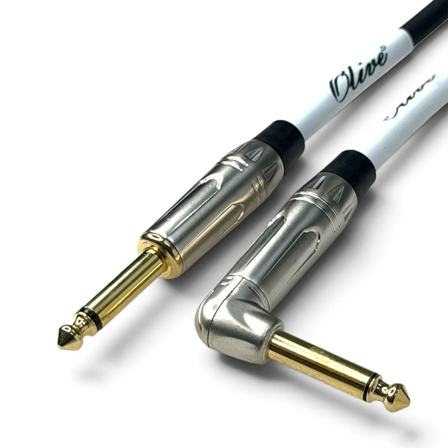 Olive OL-IC-G06 6-Meter Instrument Cable Right-Angled Jack - Green