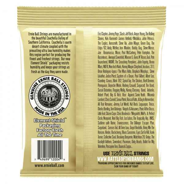 Ernie Ball 2004 Earthwood Light 8020 Bronze Acoustic Guitar Strings 11-52 Gauge