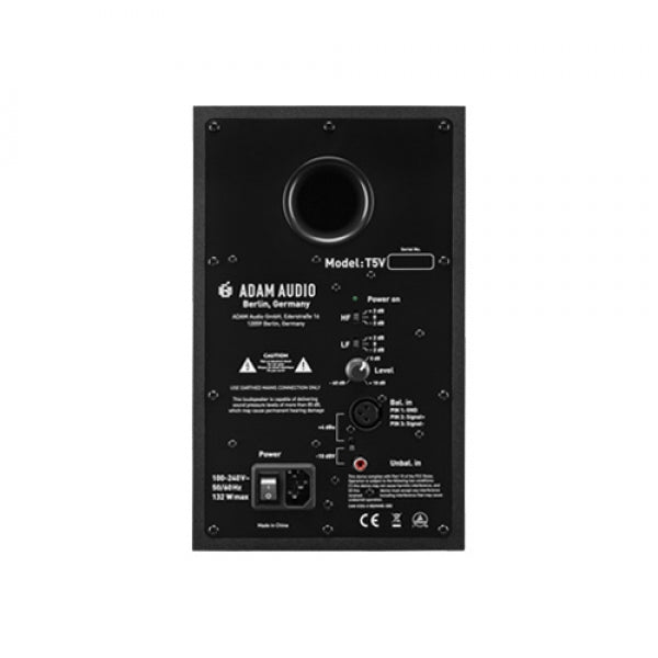 ADAM Audio T5V 5-Inch Active Studio Monitor PAIR With 2 XLR to TRS Cables