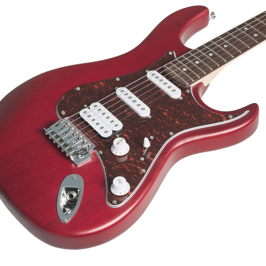Cort G110 OPBC Electric Guitar With Gig Bag - Open Pore Black Cherry