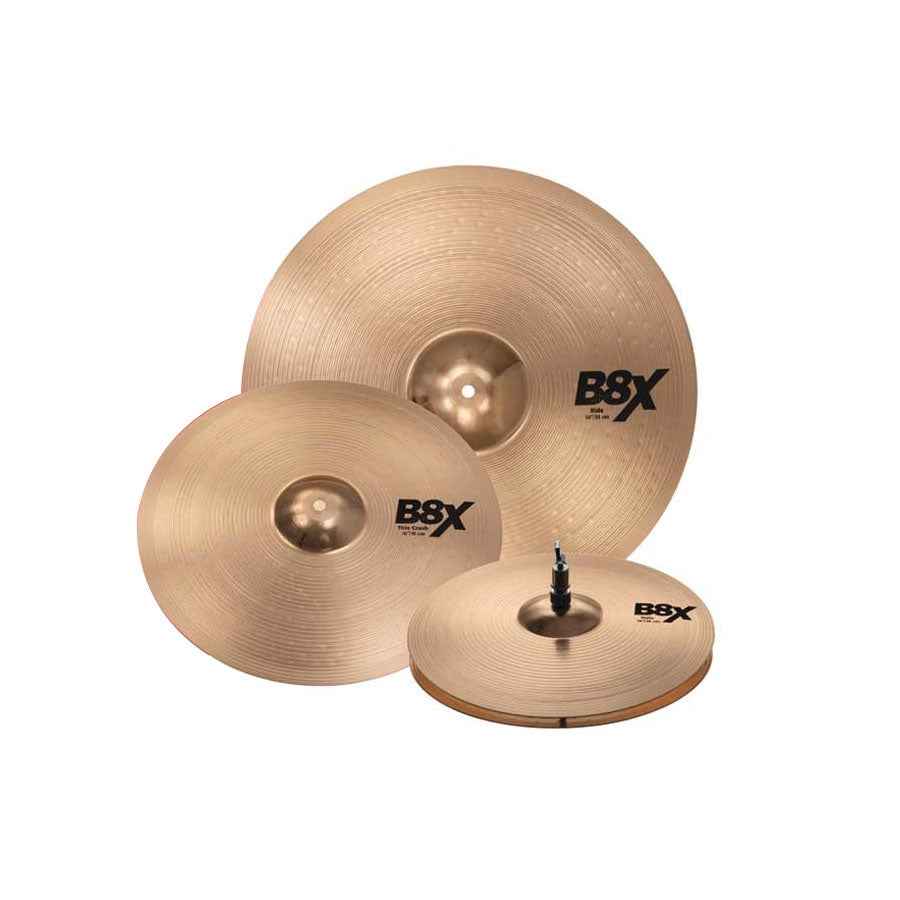 Sabian 45003X B8X Performance Set Cymbal Pack 14-inch Hi-Hat, 16-Inch Thin Crash, 20-inch Ride