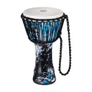 Meinl PADJ8-M-F 8" Travel Series Synthetic Head Rope Tuned Djembe - Galactic Blue Tie Dye