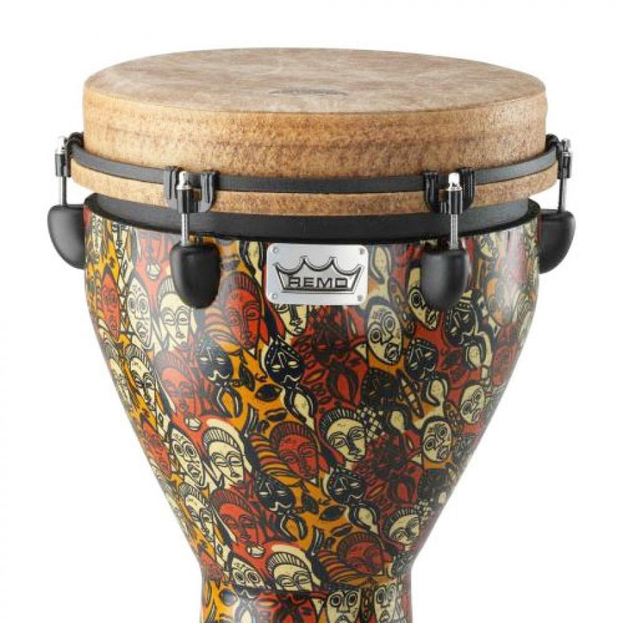 Remo DJ-0012-LM Multi Mask 12 Inch Djembe Designer Series Key Tuned
