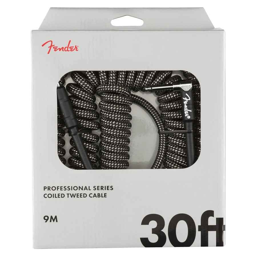 Fender Professional Series 30ft Tweed Coil Cable 0990823048 - Gray Tweed