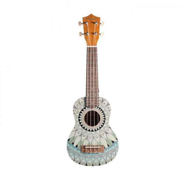 Bamboo U-23 Jade Soprano Ukulele New Generation Series, Mandala Line With Bag