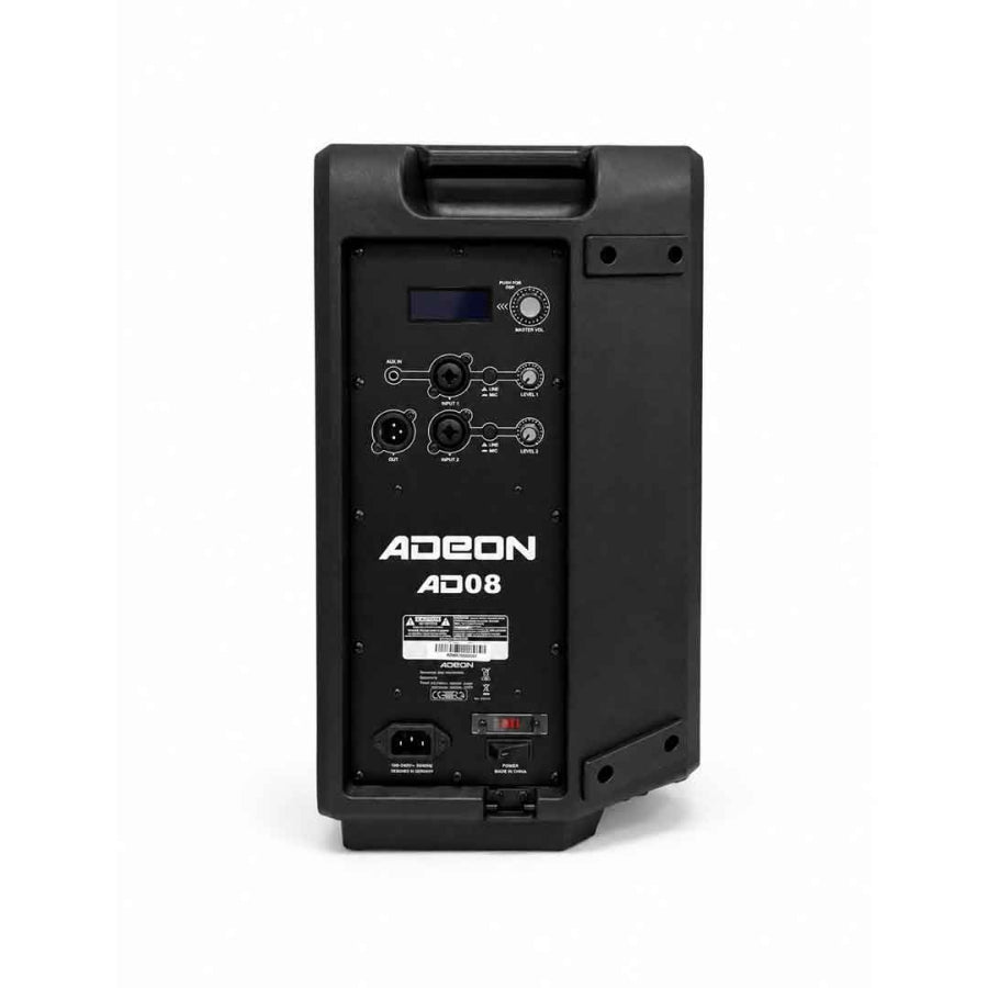 Adeon AD08 1400-Watts 8-inch Professional Powered Speaker with DSP Setting