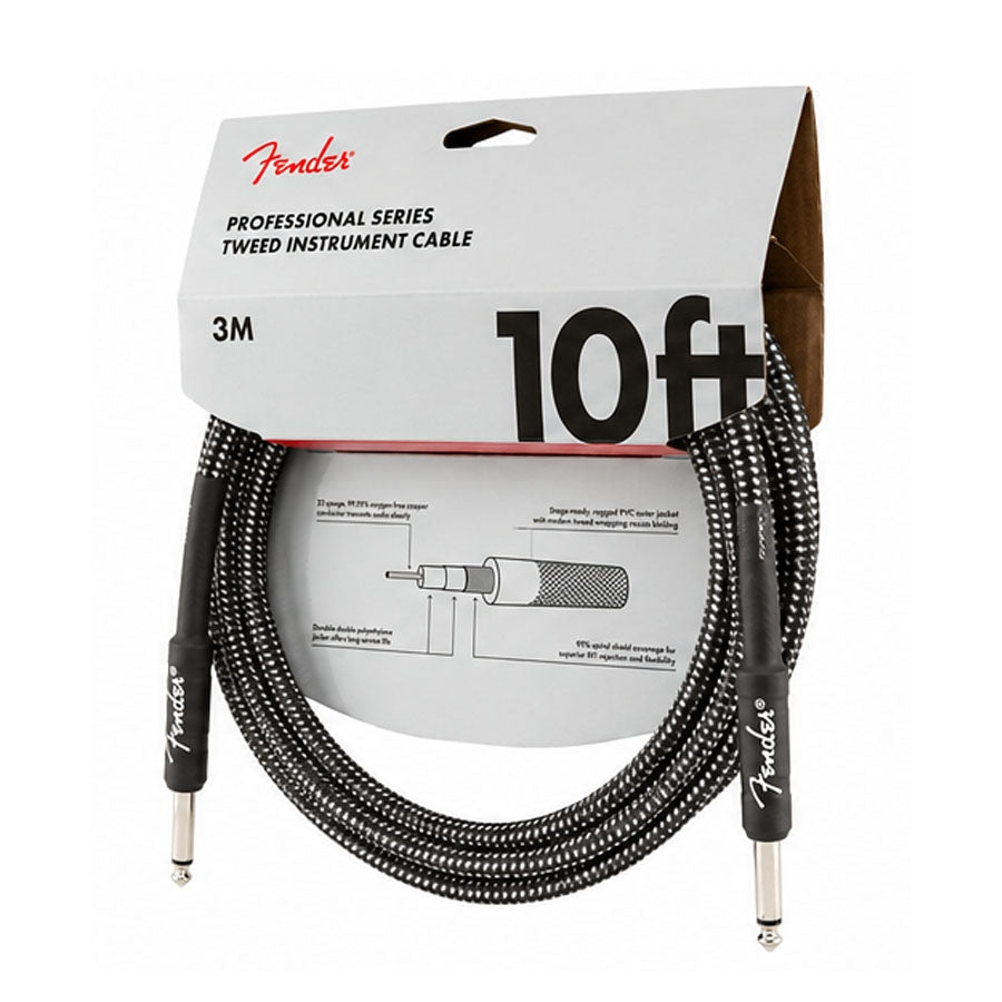 Fender 10 Feet Professional Series Tweed Instrument Cables 0990820062 - Gray Tweed