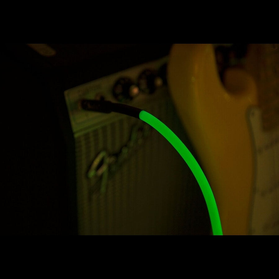 Fender 10 Feet Professional Series Glow In The Dark Instrument Cables 0990810119 - Green