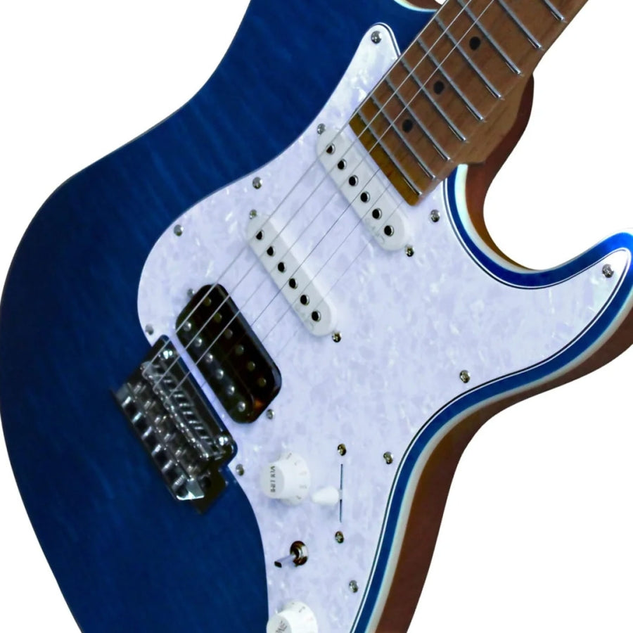 Keipro KS60-M SSH Electric Guitar With Bag - Transparent Blue