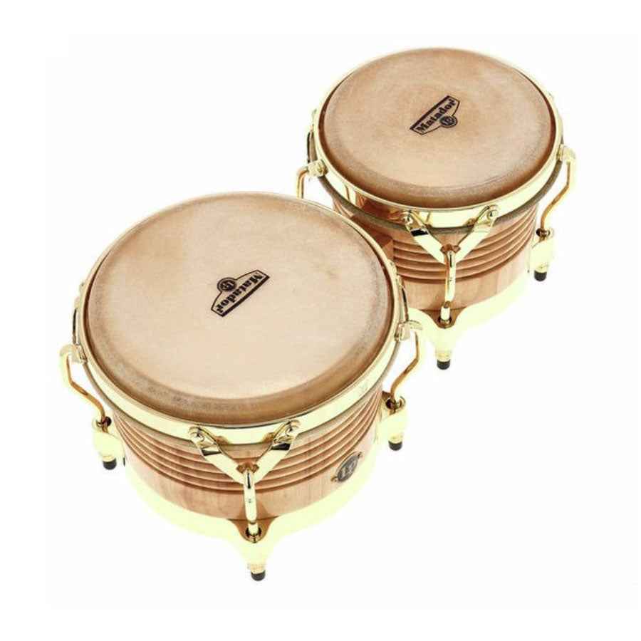 Latin Percussion M201-AW Matador Wood Bongo With Gold Hardware - Natural