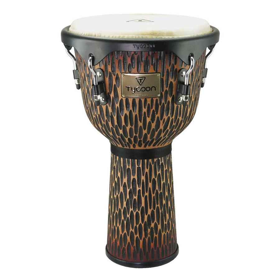 Tycoon TJSS-72 B CO Supremo Select Chiseled Orange Series 12-Inch Djembe