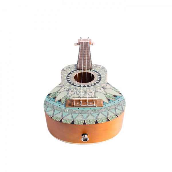 Bamboo U-23 Jade Soprano Ukulele New Generation Series, Mandala Line With Bag