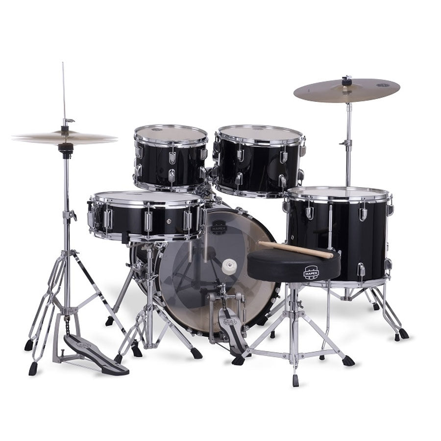 Mapex Comet 5-Pcs Hybrid Acoustic Drum Set CM5295FTCDK - Dark Black