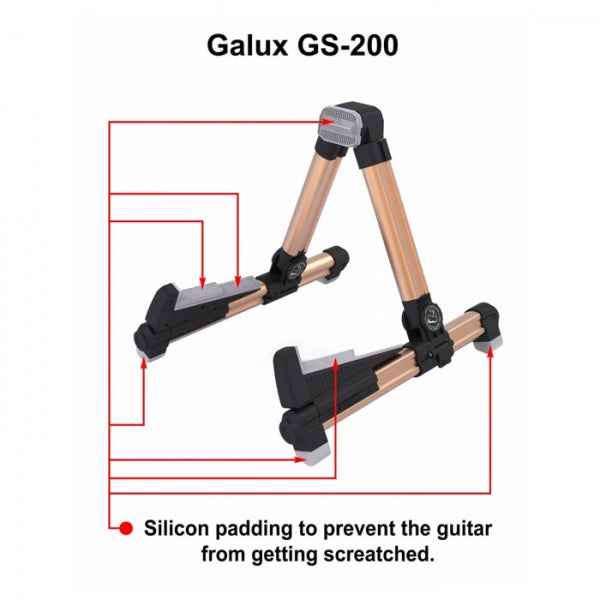 Galux GS-200 Guitar Folding Stand - Golden