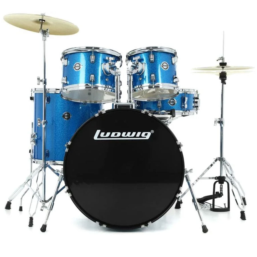 Ludwig Accent Drive LC19519DIR 5-Pieces Acoustic Drum Kit - Blue Sparkle