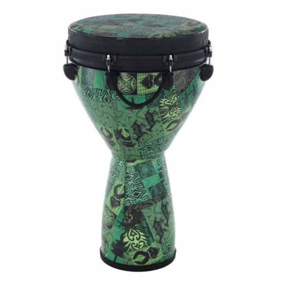Remo DJ-0014-32 Designer Series 14" Djembe Green Kinte