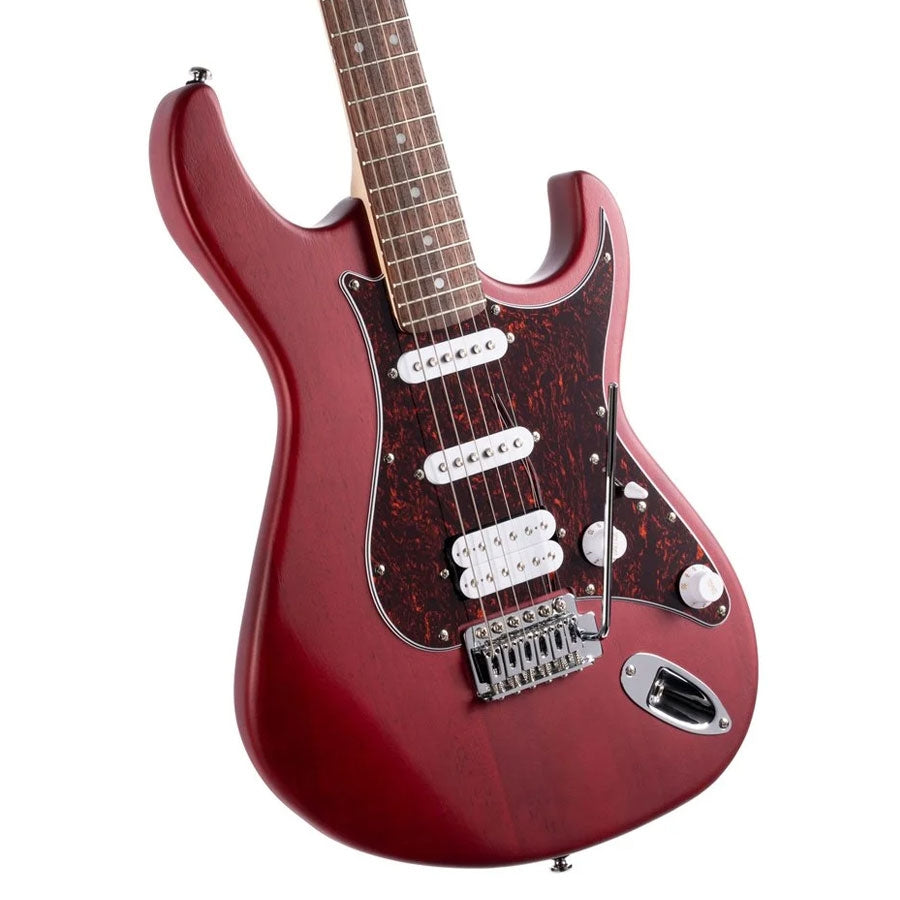 Cort G110 OPBC Electric Guitar With Gig Bag - Open Pore Black Cherry