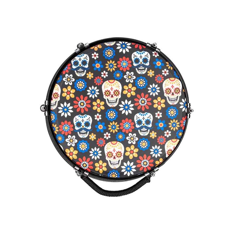 Meinl JD12DA-DH 12 inch Synthetic Djembe Day of the Dead Designed Head