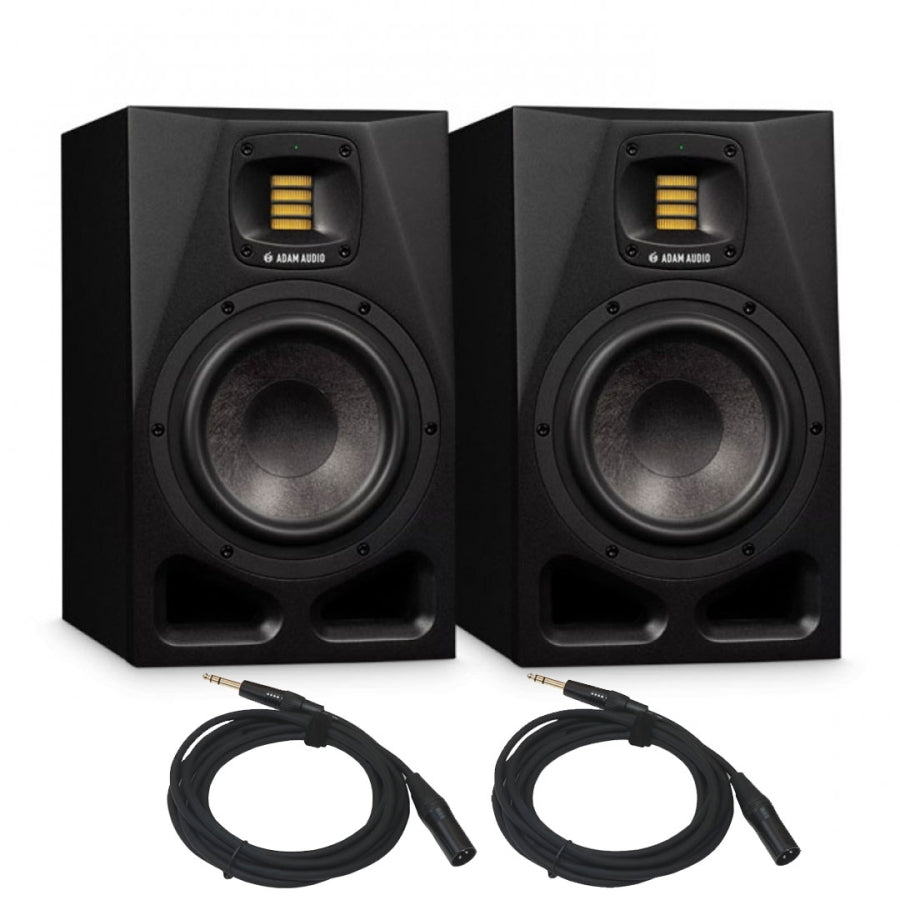 ADAM Audio T7V 7-inch Active Studio Monitor PAIR With 2 XLR to TRS Cables