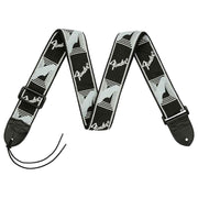 Fender Monogrammed Guitar Straps 0990681543 - Black-Light Grey-Dark Grey