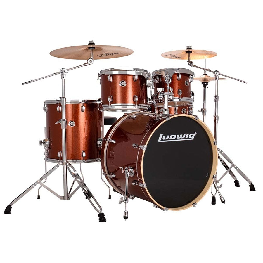Ludwig LE522024DIR Evolution 5-Pieces Acoustic Drum Kit - Copper