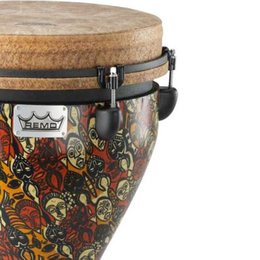 Remo DJ-0012-LM Multi Mask 12 Inch Djembe Designer Series Key Tuned