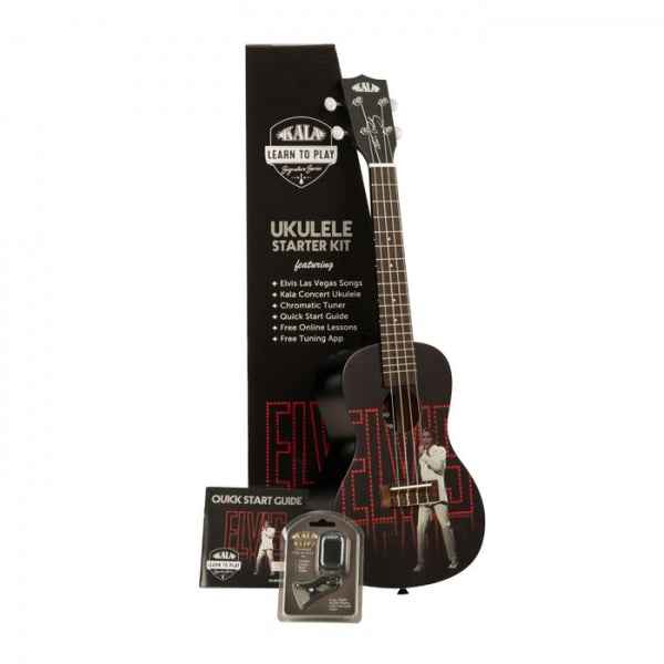 Kala KALA-LTP-C-ELV Learn To Play Elvis Viva Las Vegas Concert Ukulele Starter Kit