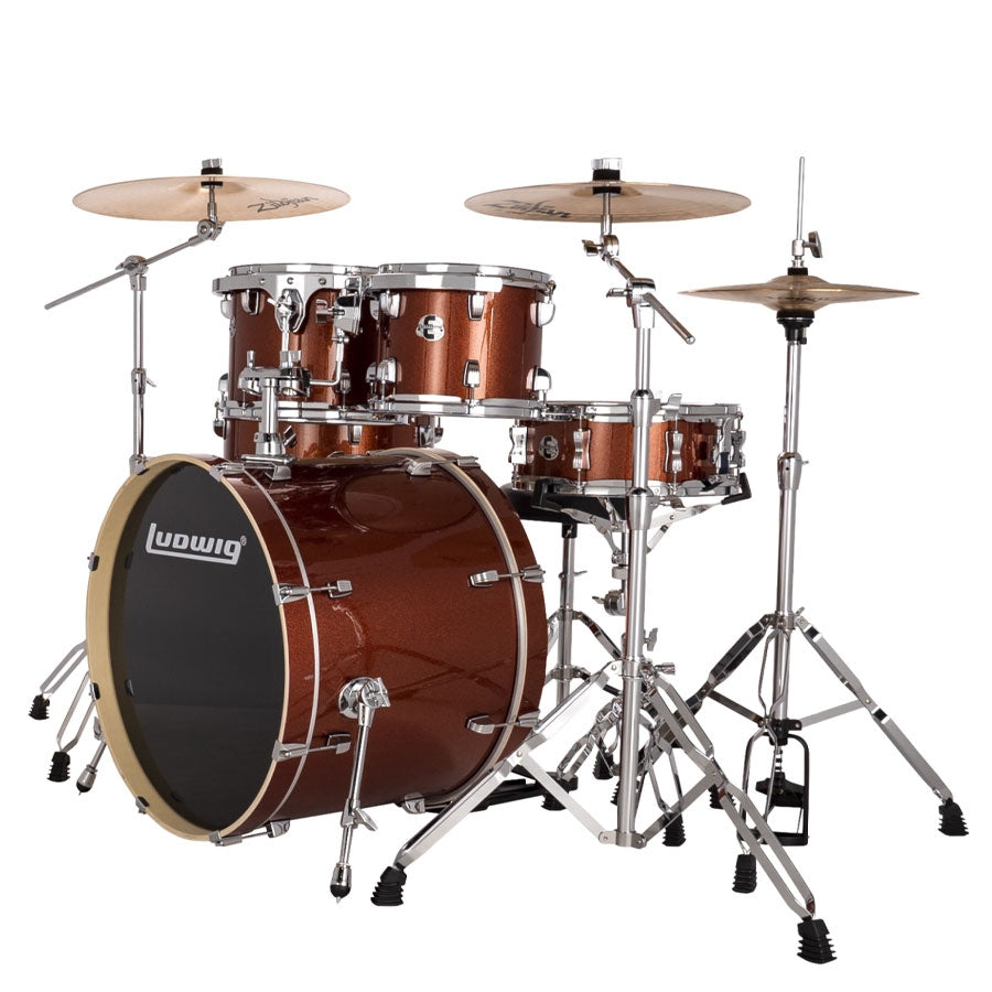 Ludwig LE522024DIR Evolution 5-Pieces Acoustic Drum Kit - Copper