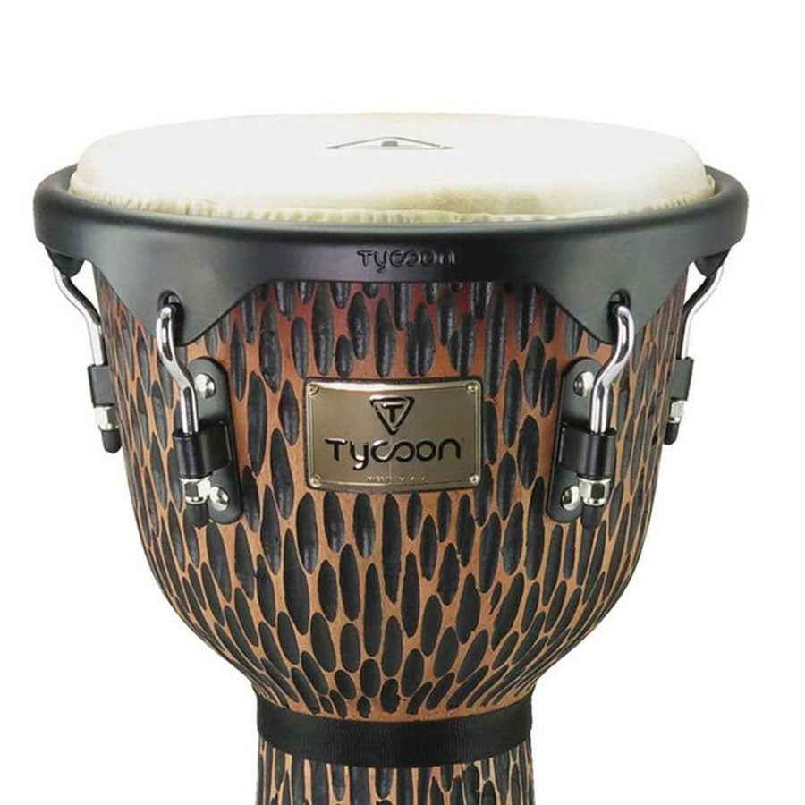Tycoon TJSS-72 B CO Supremo Select Chiseled Orange Series 12-Inch Djembe