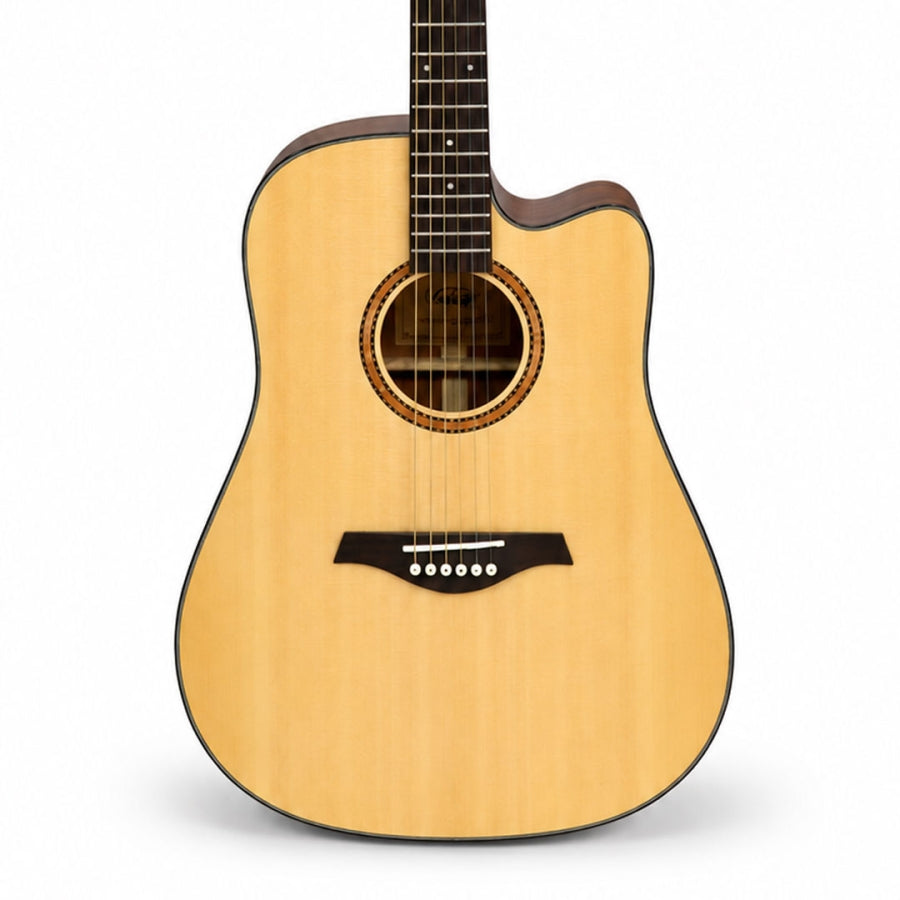 Vintage V1350N-CEQ Performer Series Acoustic Folk Guitar - Natural