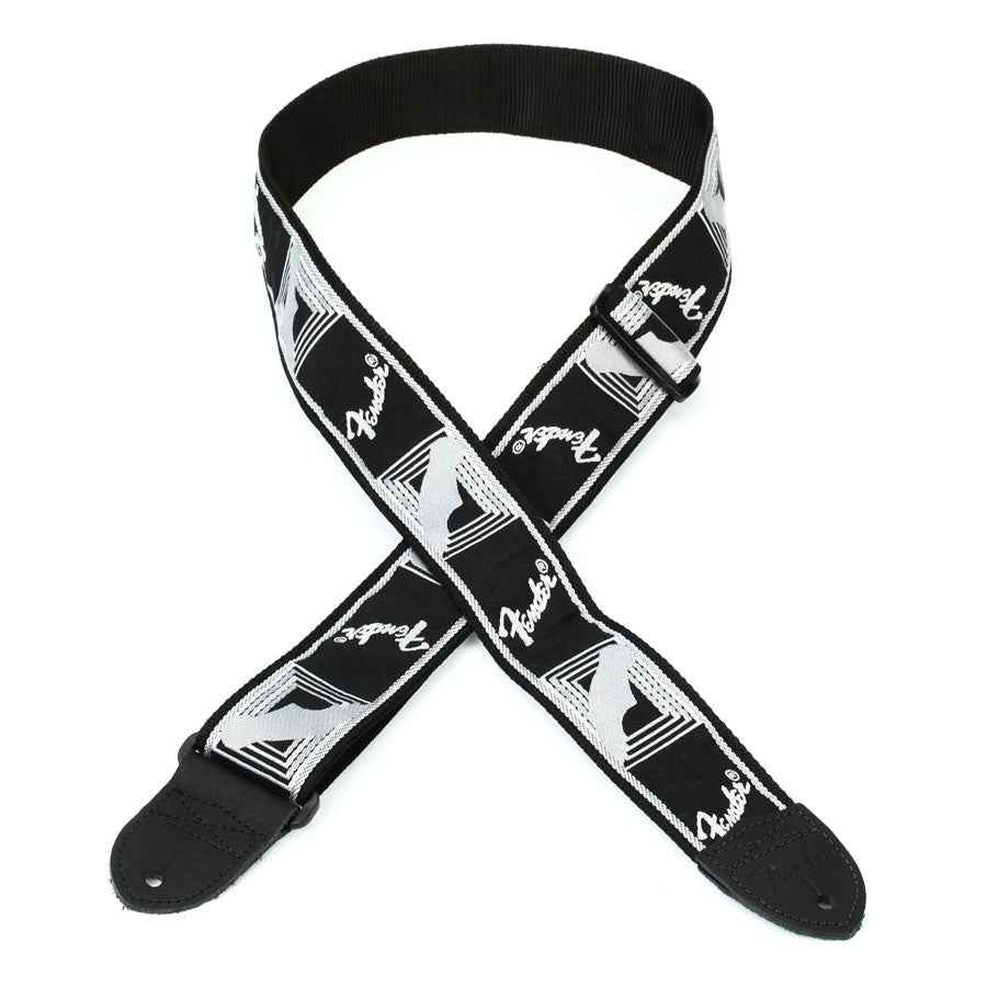 Fender Monogrammed Guitar Straps 0990681543 - Black-Light Grey-Dark Grey