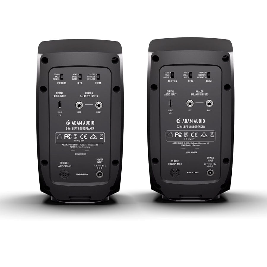Adam Audio D3V 3.5 inch Desktop Active Studio Monitor - Pair