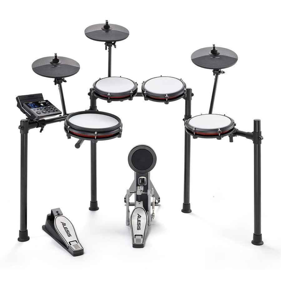 Alesis Nitro Max Kit Eight Piece Electronic Drum Kit with Mesh Heads and Bluetooth