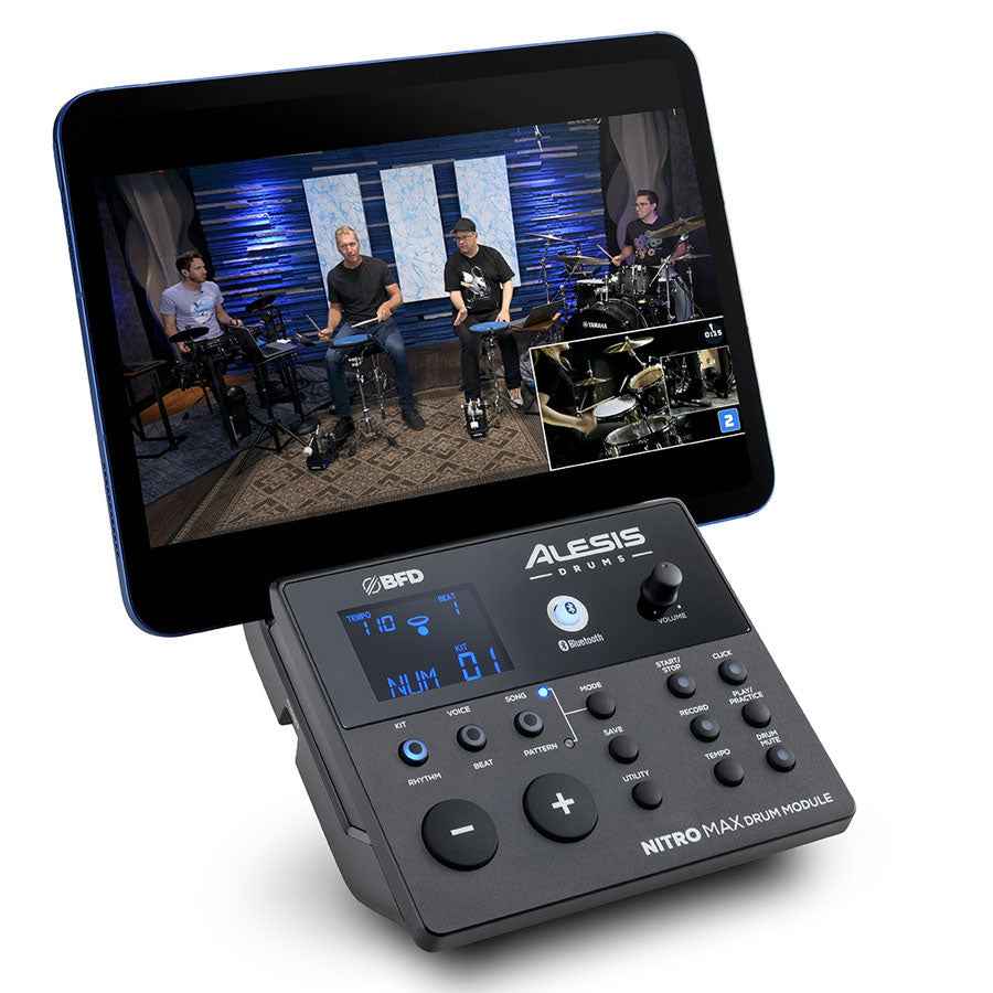 Alesis Nitro Max Kit Eight Piece Electronic Drum Kit with Mesh Heads and Bluetooth