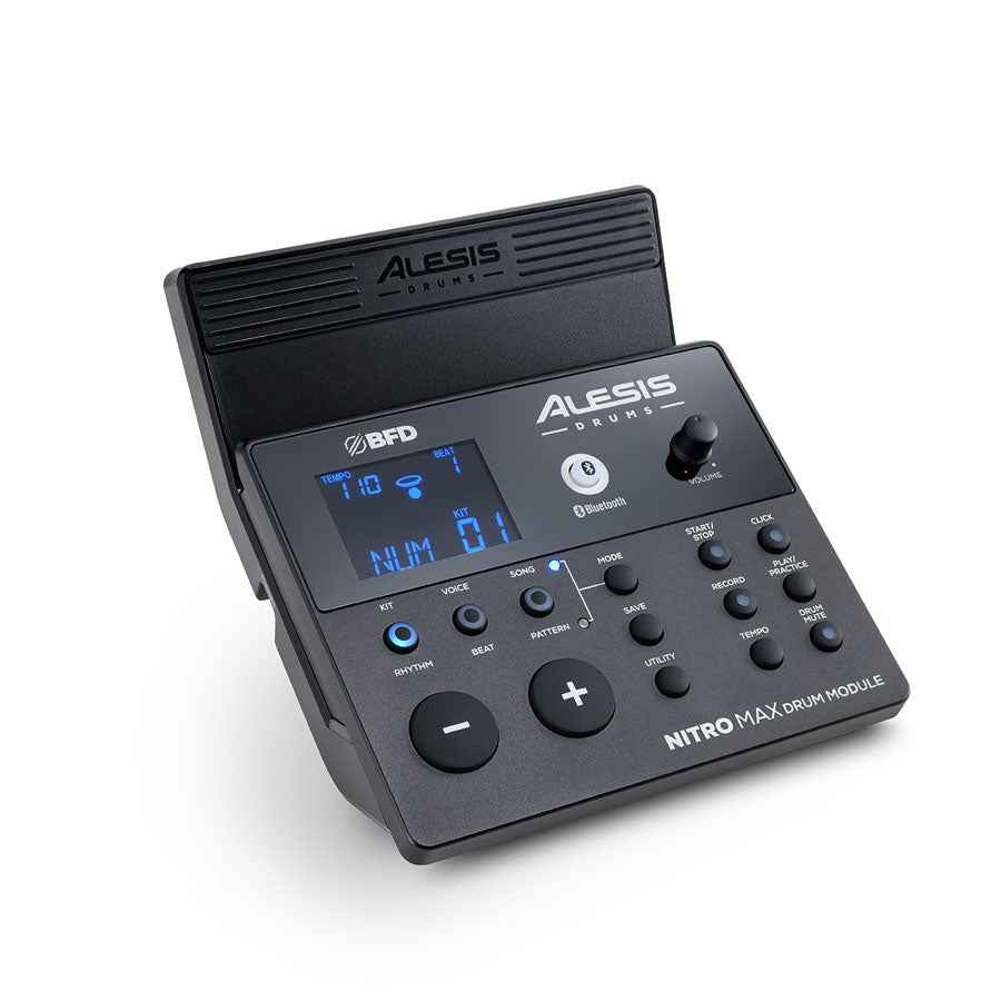 Alesis Nitro Max Kit Eight Piece Electronic Drum Kit with Mesh Heads and Bluetooth