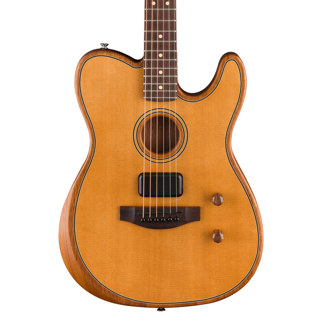 Fender Acoustasonic Standard Telecaster Electric Guitar 0973113534 - Aged Natural