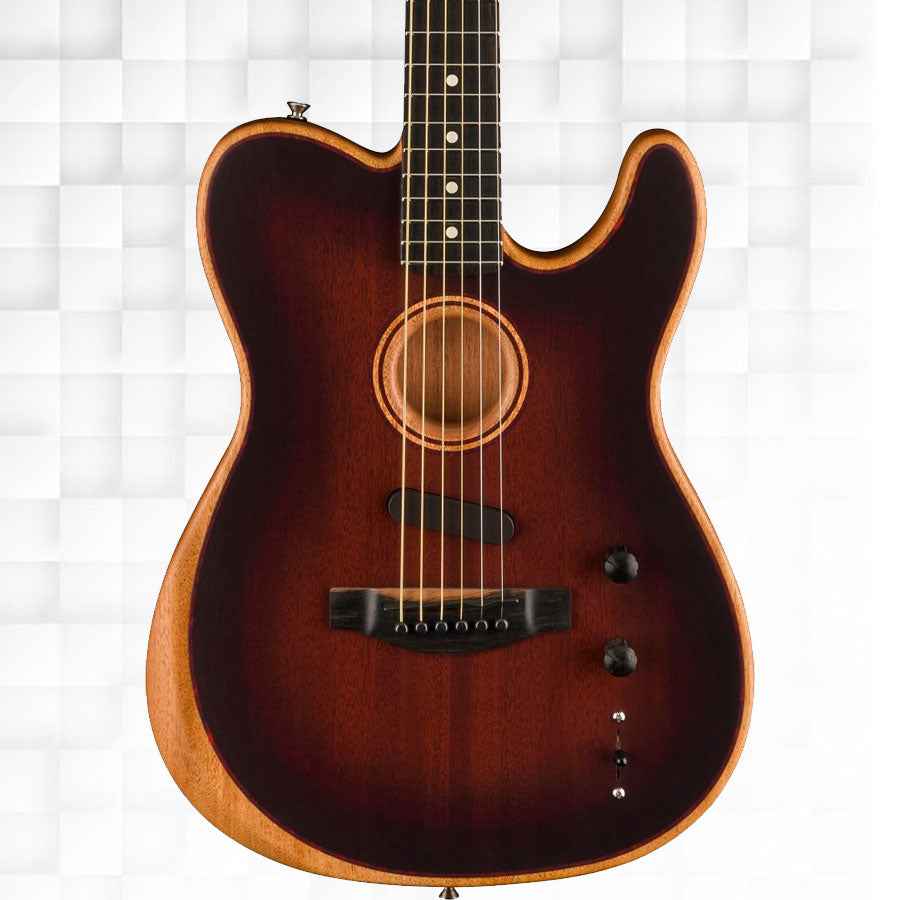 Fender American Acoustasonic Telecaster All-Mahogany Acoustic Electric Guitar 0972013137 With Bag