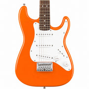 Fender Squier FSR Mini Stratocaster Electric Guitar With White Pickguard 0370121596 - Competition Orange