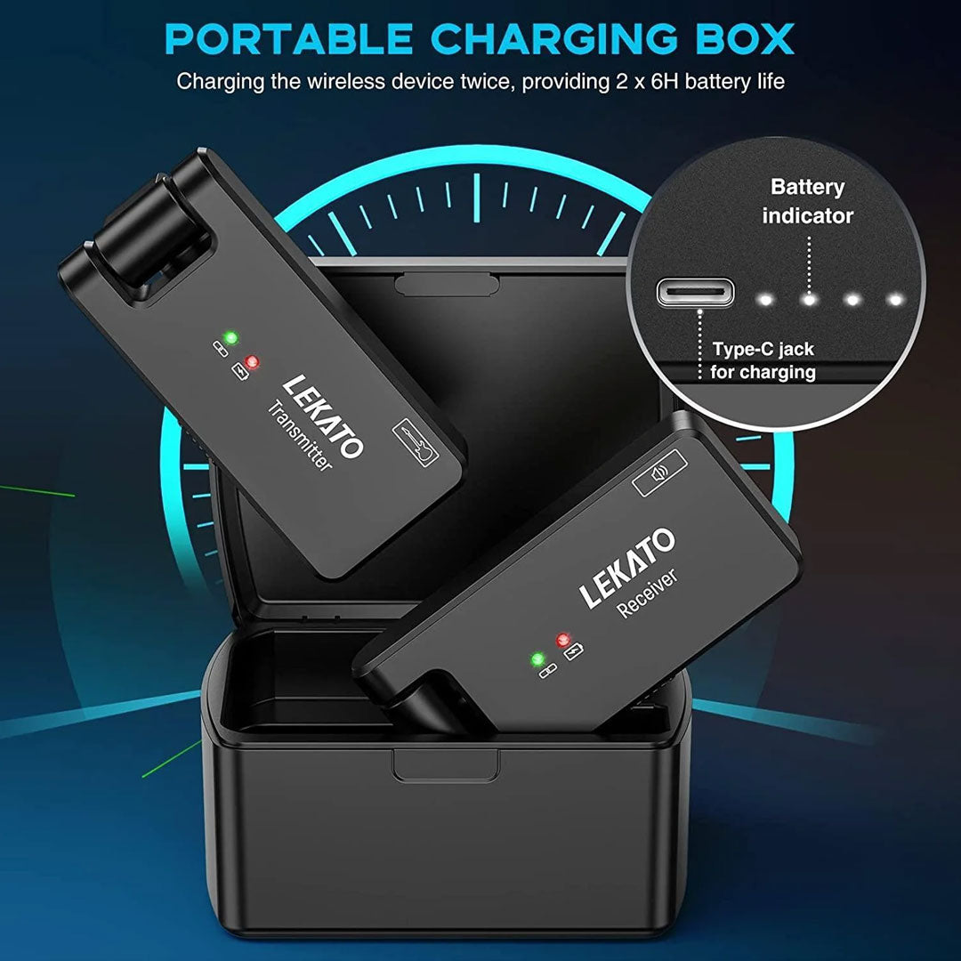 Lekato WS-100 2.4G Guitar Wireless System M02588 with Charging Box