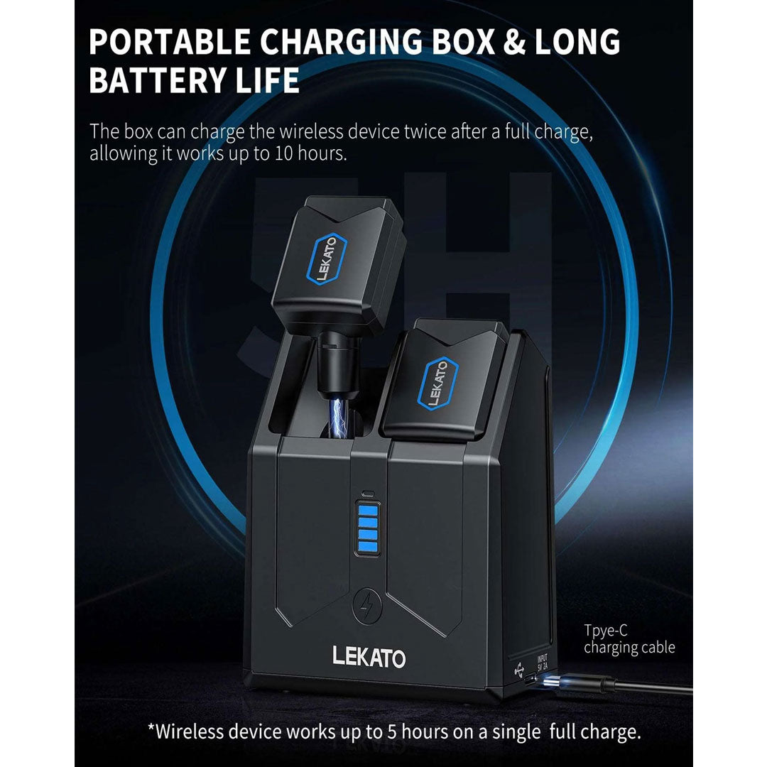 Lekato M03095 JW-06 5.8GHz Wireless Guitar System with Charging Box