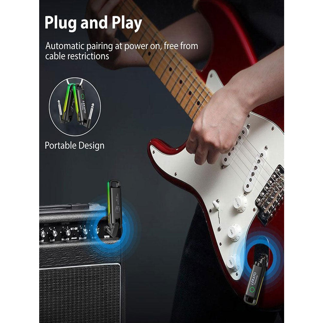 Lekato WS-70 UHF Guitar Wireless System 70 Channel M01476BL