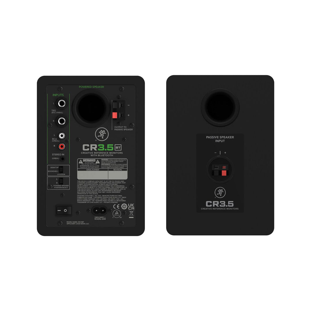 Mackie CR3.5BT Powered Studio Monitors With Tone Control And Bluetooth
