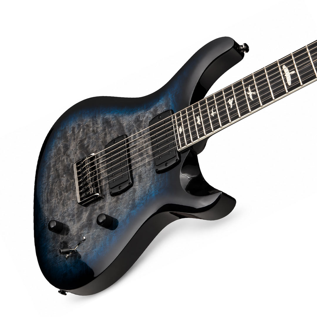 PRS SE Mark Holcomb MH74QEXEB1 HL 7-String Electric Guitar 116257 - Holcomb Blue Burst