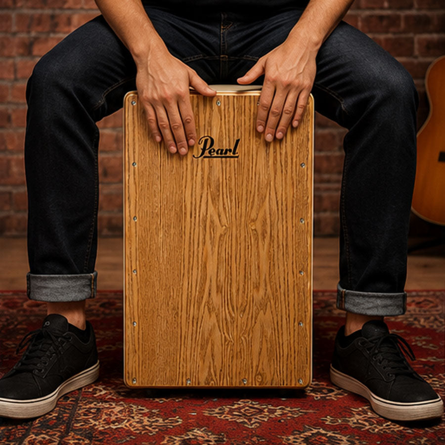 Pearl PCJ-AWC SC 653 Cajon Ash Wood with Bag -White Lacquer