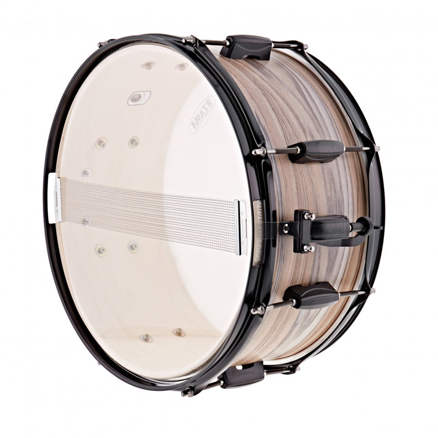 Tama WP1465BK NZW Woodworks 14 inch x 6.5 inch Snare Drum - Natural Zebrawood Wrap