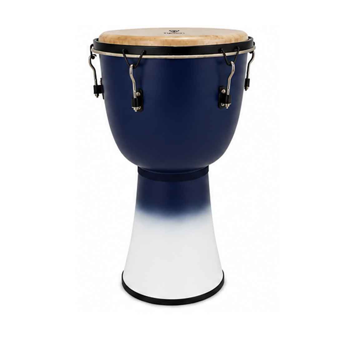 Tycoon Percussion TFJ-12 BW Star Glass Key Tuned Djembe - Blue White