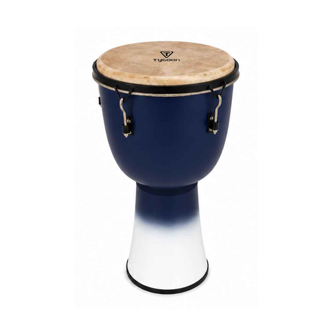 Tycoon Percussion TFJ-12 BW Star Glass Key Tuned Djembe - Blue White