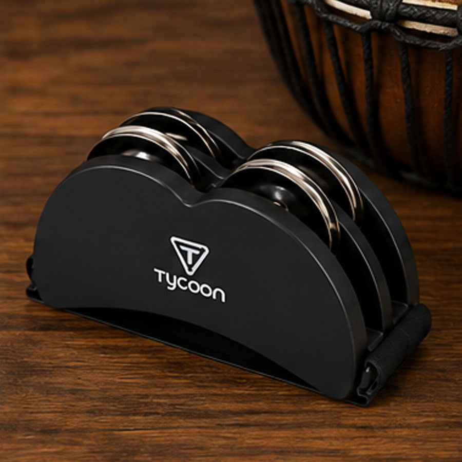 Tycoon TFTB-BS Foot Tambourine With Bright Steel Jingles